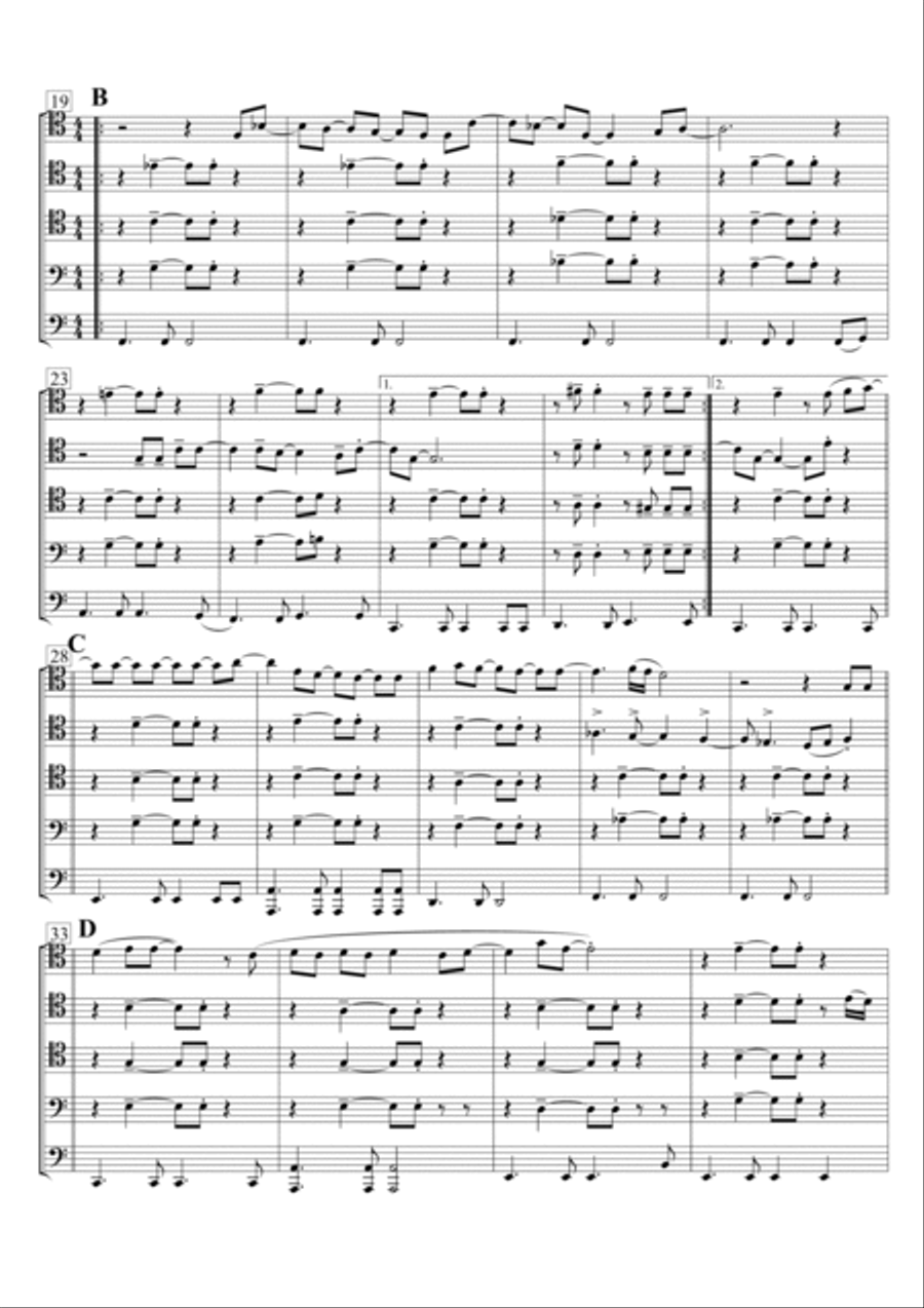 If You Leave Me Now If You Leave Me Now Brass Quintet scores gallery preview page 3