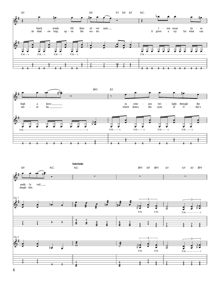 Iron Swan Acoustic Guitar scores gallery preview page 6