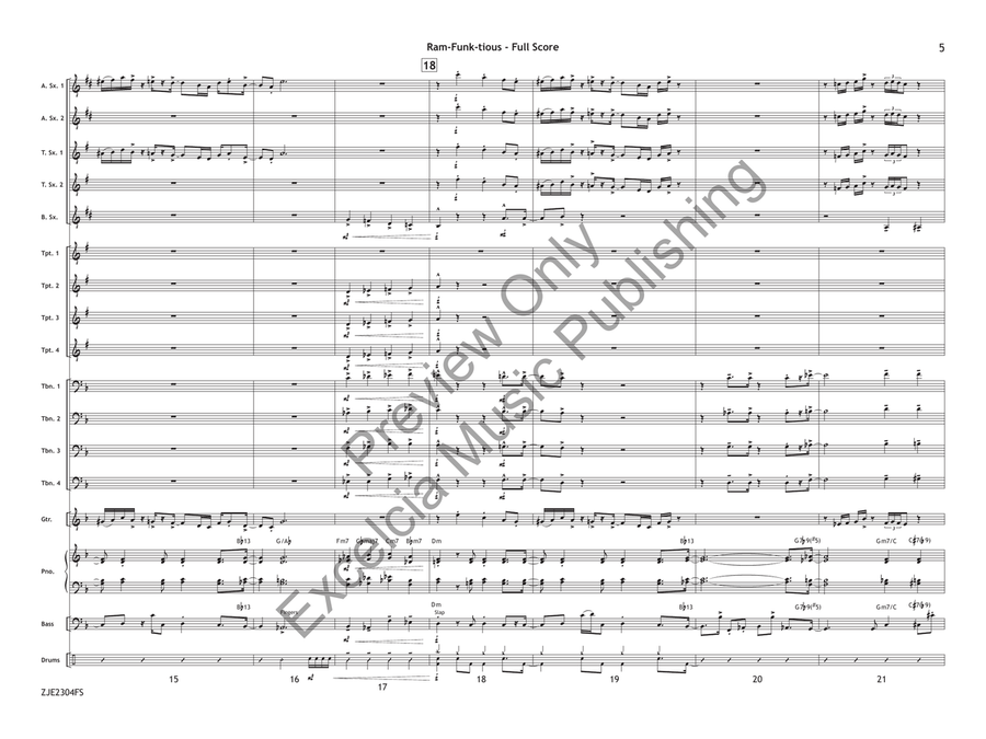 Ram-Funk-tious Ram-Funk-tious Jazz Ensemble scores gallery preview page 6