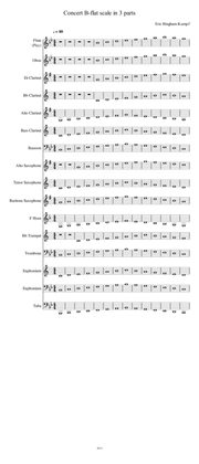 Concert B-Flat Scale in 3 Parts