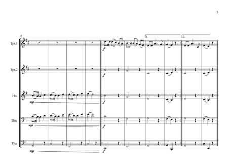 Yugoslavian National Anthem "Hymna SFRJ" 1918-1992 - "Хеј, Славени" for Brass Quintet image number null
