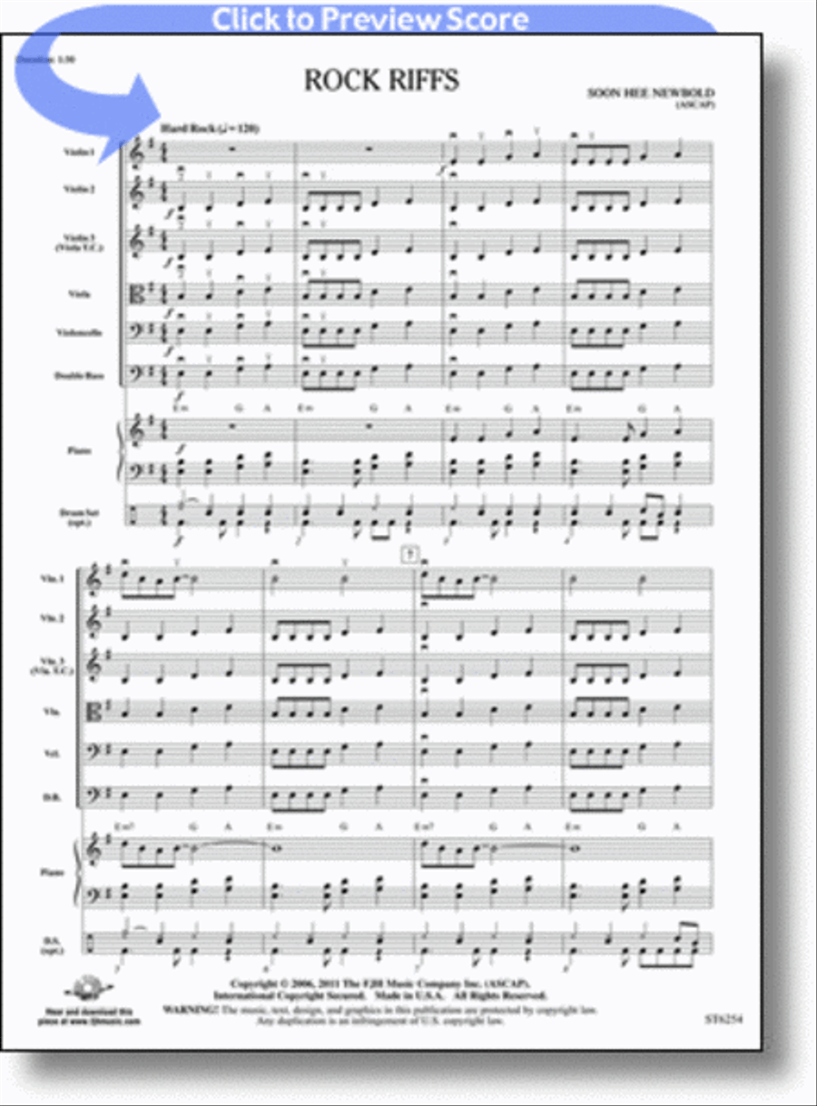 Rock Riffs String Orchestra scores gallery preview page 1