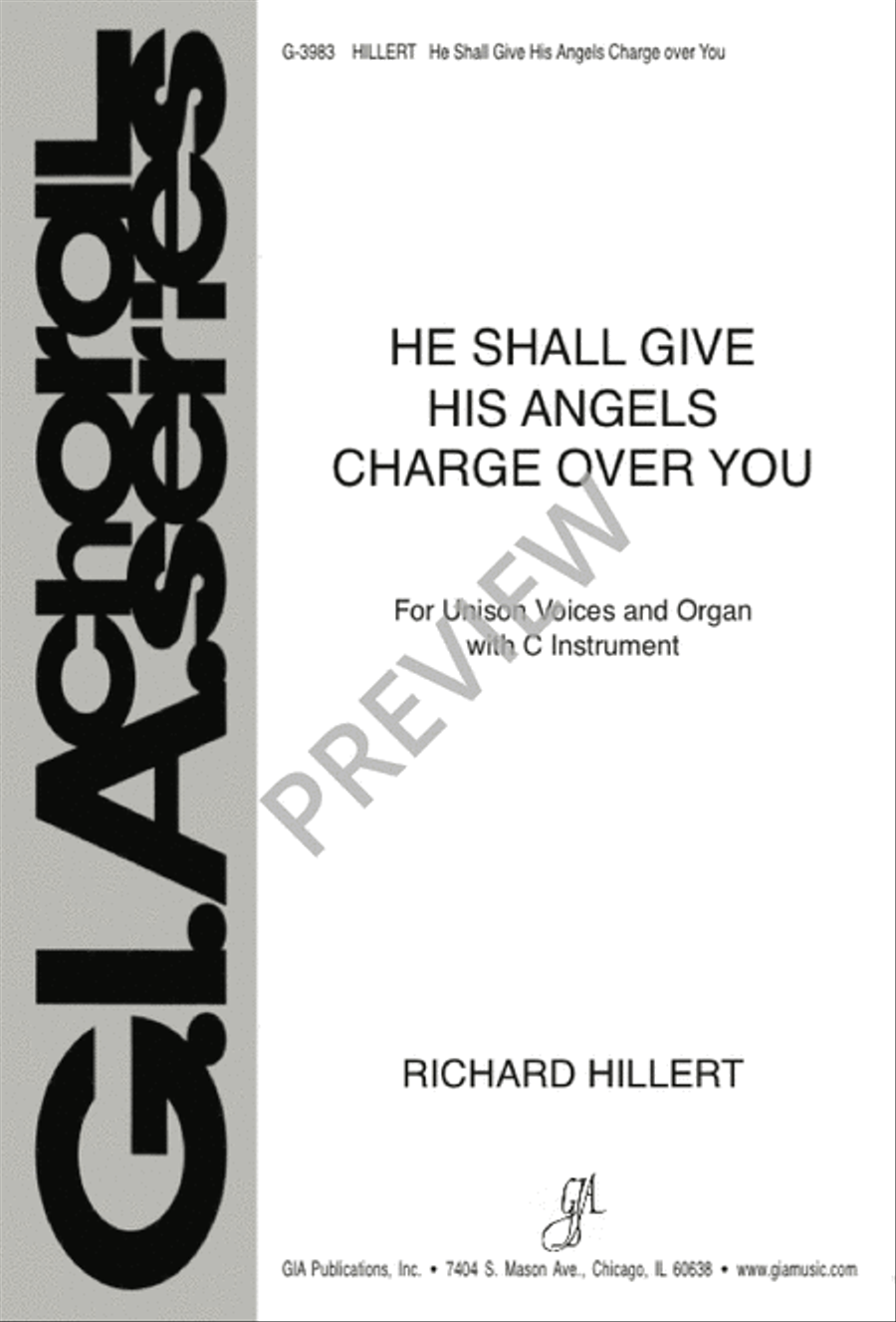 He Shall Give His Angels Charge Over You Unison Choir scores gallery preview page 2
