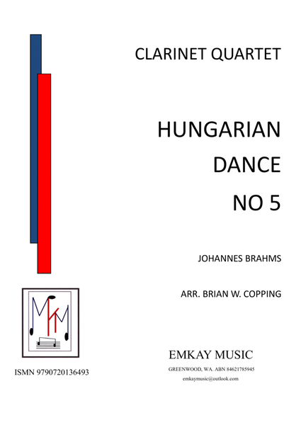 HUNGARIAN DANCE NO 5 - CLARINET QUARTET image number null