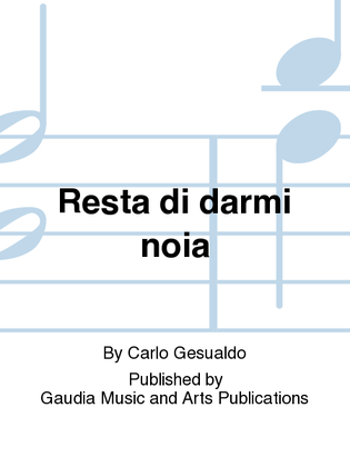 Book cover for Resta di darmi noia