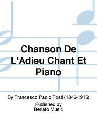 Chanson De L'Adieu Chant Et Piano