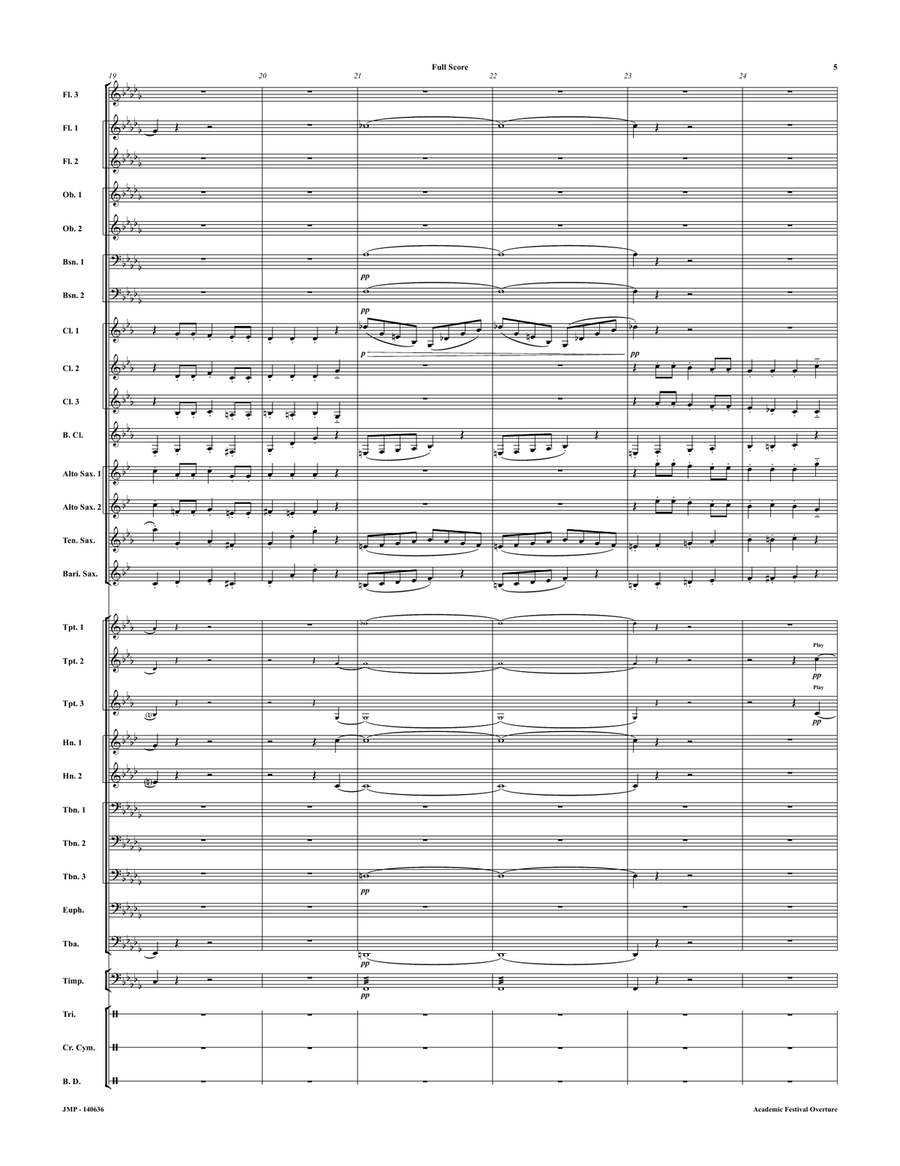 Academic Festival Overture Concert Band scores gallery preview page 5
