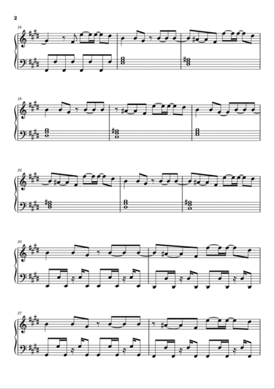 Better Off Alone Piano Solo scores gallery preview page 2