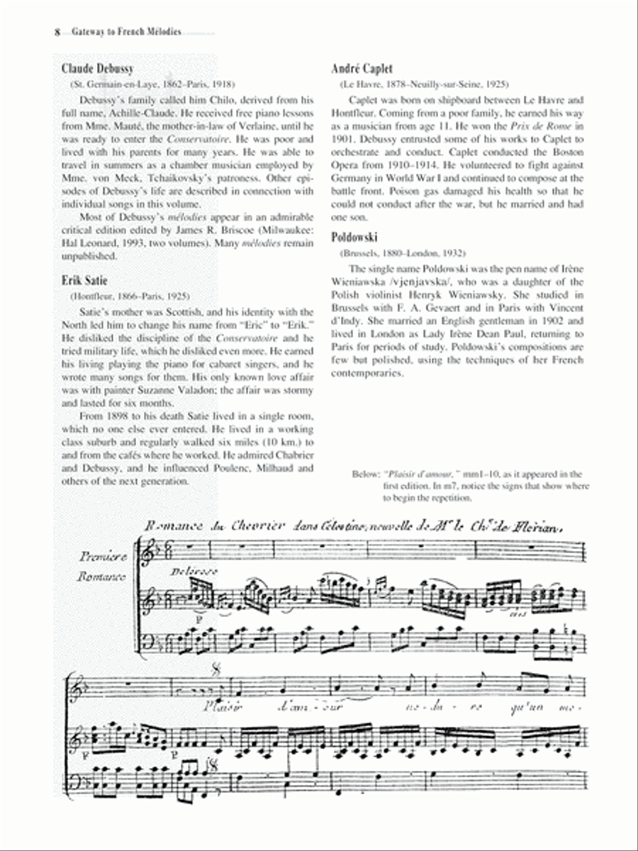 Gateway to French Mélodies Voice Solo scores gallery preview page 3