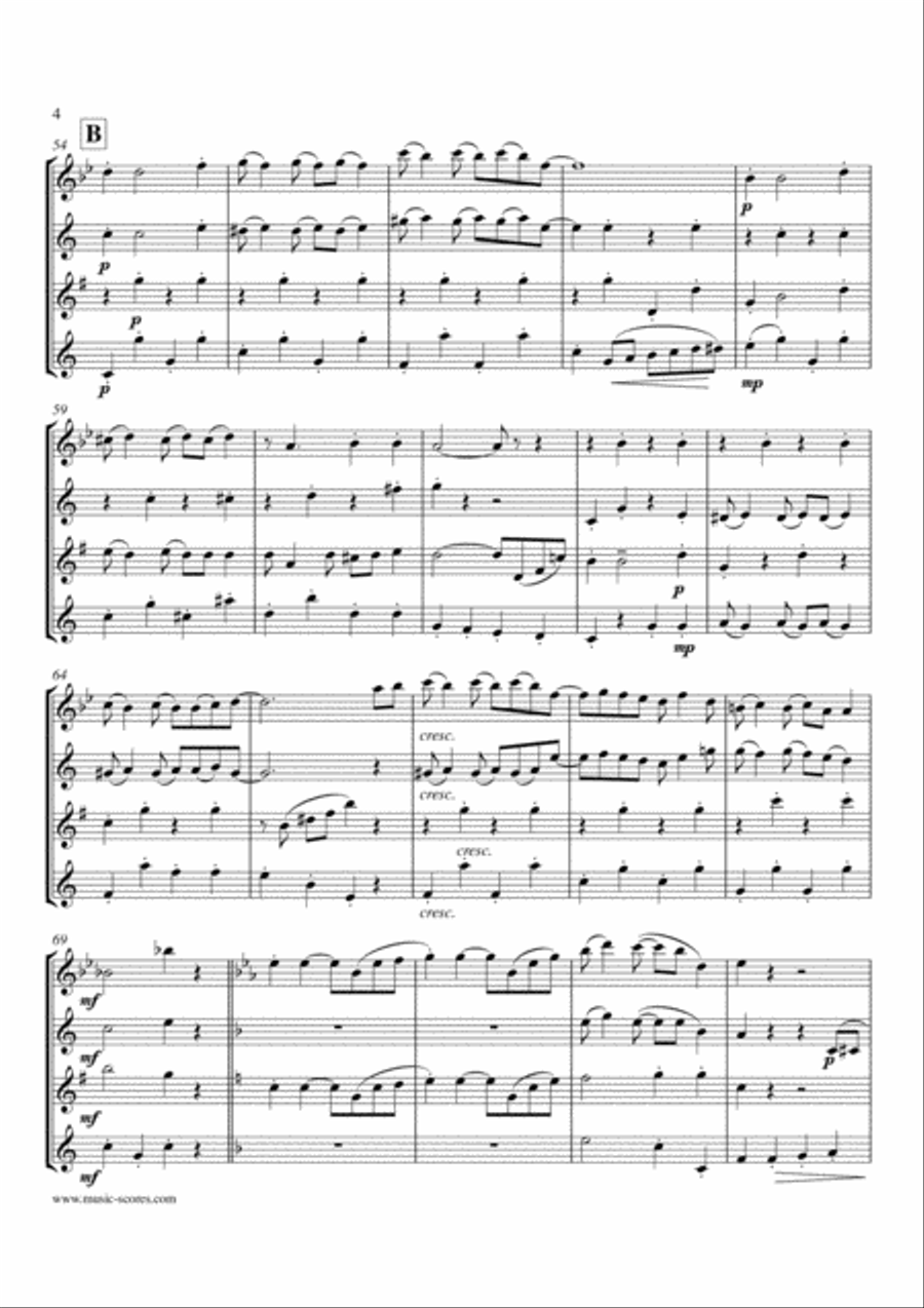 The Easy Winners - Long Version: Flute, Clarinet, Alto Sax and Tenor Sax Clarinet scores gallery preview page 4