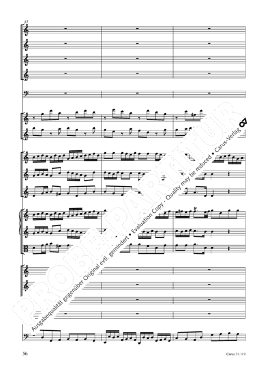 Praise the Lord, O Jerusalem (Preise, Jerusalem, den Herrn) 4-Part scores gallery preview page 57