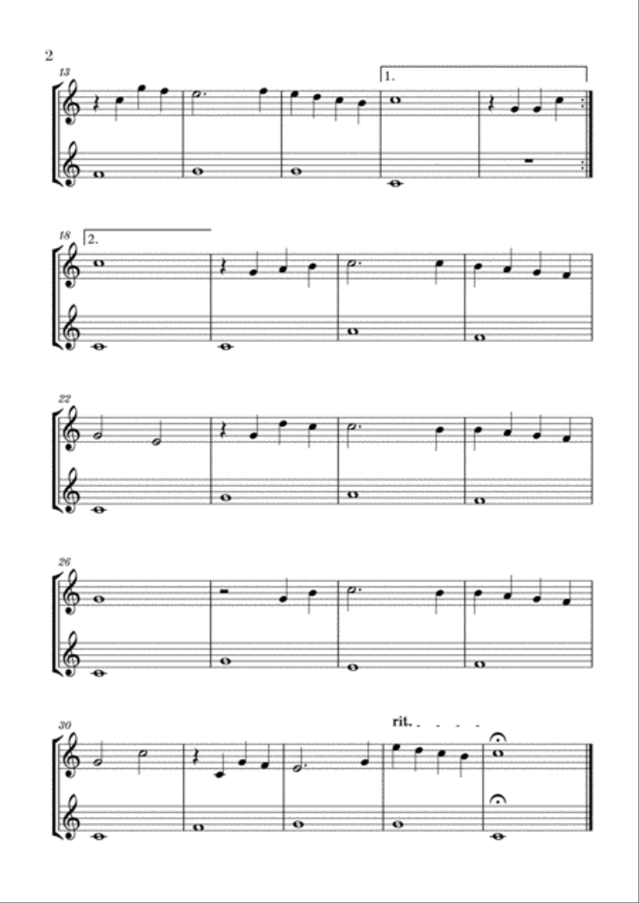 You Raise Me Up Trumpet Duet scores gallery preview page 2