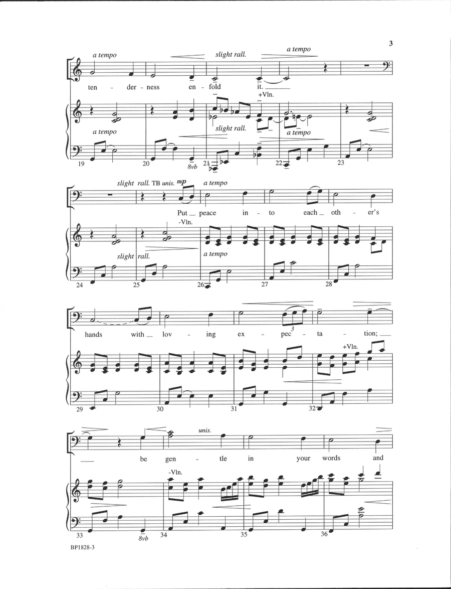 Put Peace into Each Other's Hands 4-Part scores gallery preview page 3