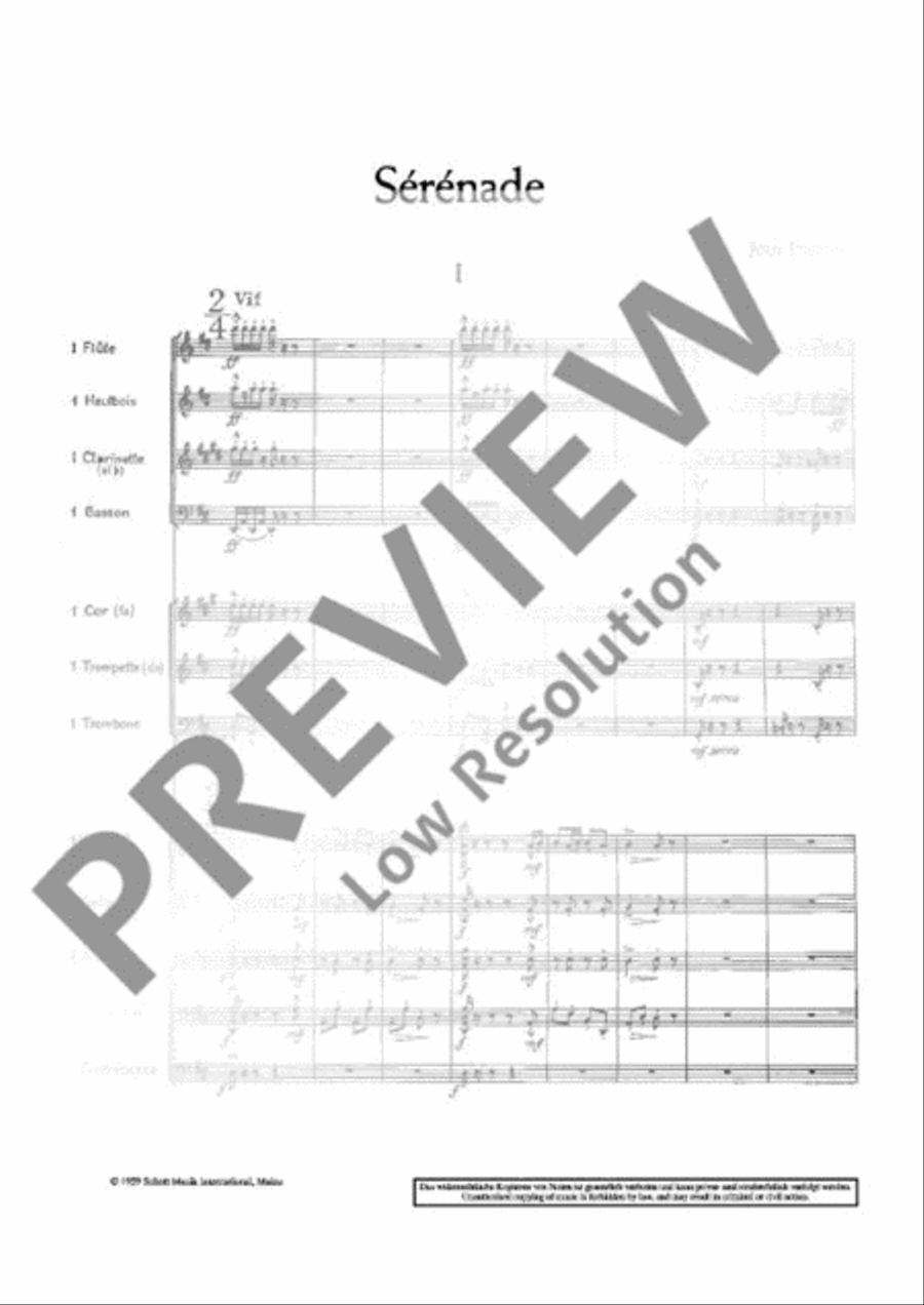 Sérénade Chamber Orchestra scores gallery preview page 4