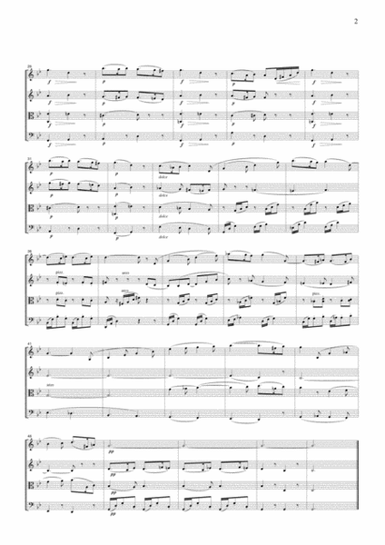 Faure Sicilienne from Pelleas et Melisande Op.8, No.3, for string quartet, CF104 image number null
