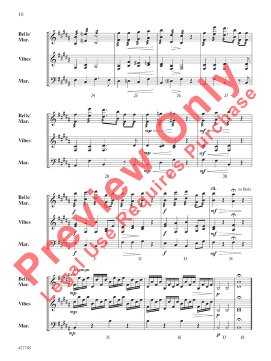 Classic Mallet Trios -- Beethoven Small Ensemble scores gallery preview page 11