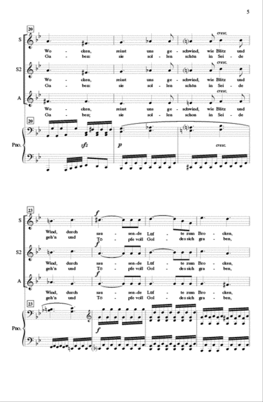 Hexenlied (Witches' Song) SSA scores gallery preview page 4
