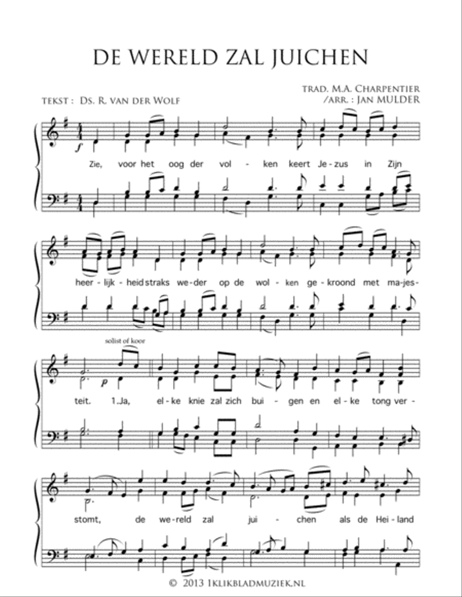 De Wereld Zal Juichen 4-Part scores gallery preview page 1