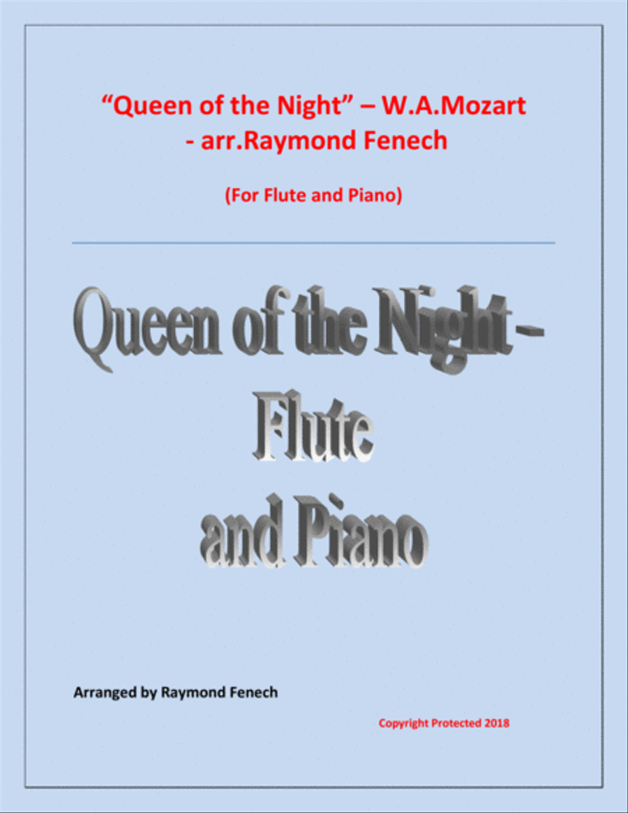 Queen of the Night - From the Magic Flute - Flute and Piano Chamber Orchestra scores gallery preview page 1