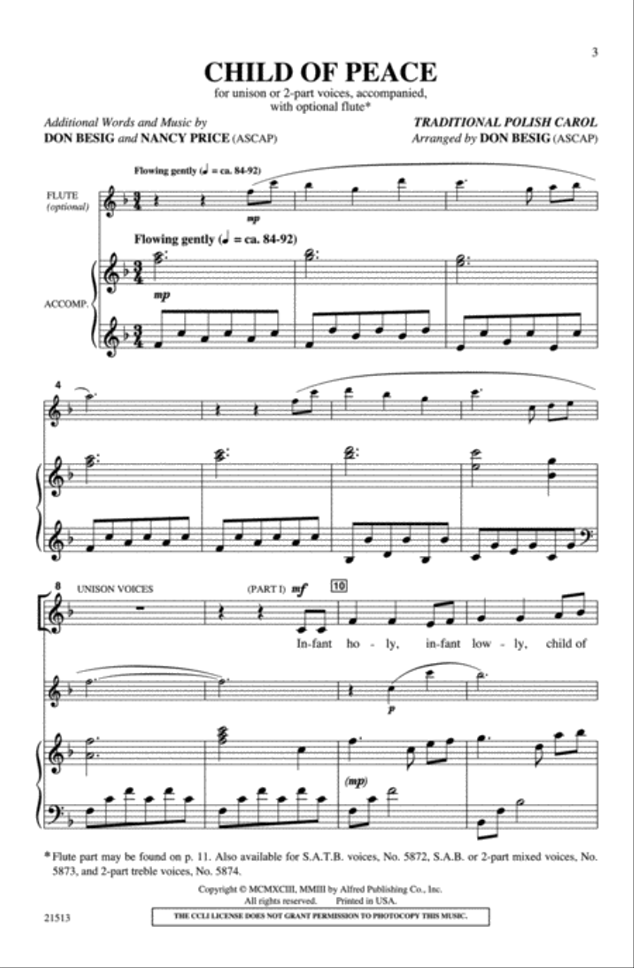 Child of Peace Child of Peace Unison Choir scores gallery preview page 2