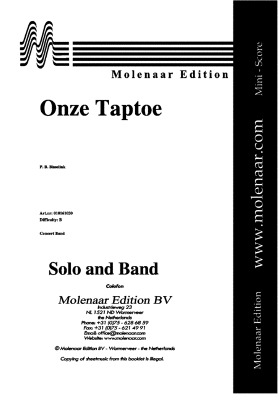 Onze Taptoe Concert Band scores gallery preview page 2