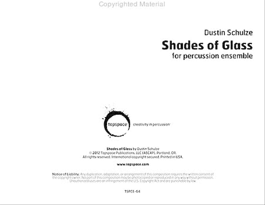 Shades of Glass Percussion Ensemble scores gallery preview page 2
