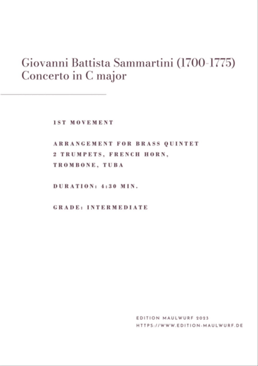 Concerto in C Brass Quintet scores gallery preview page 2