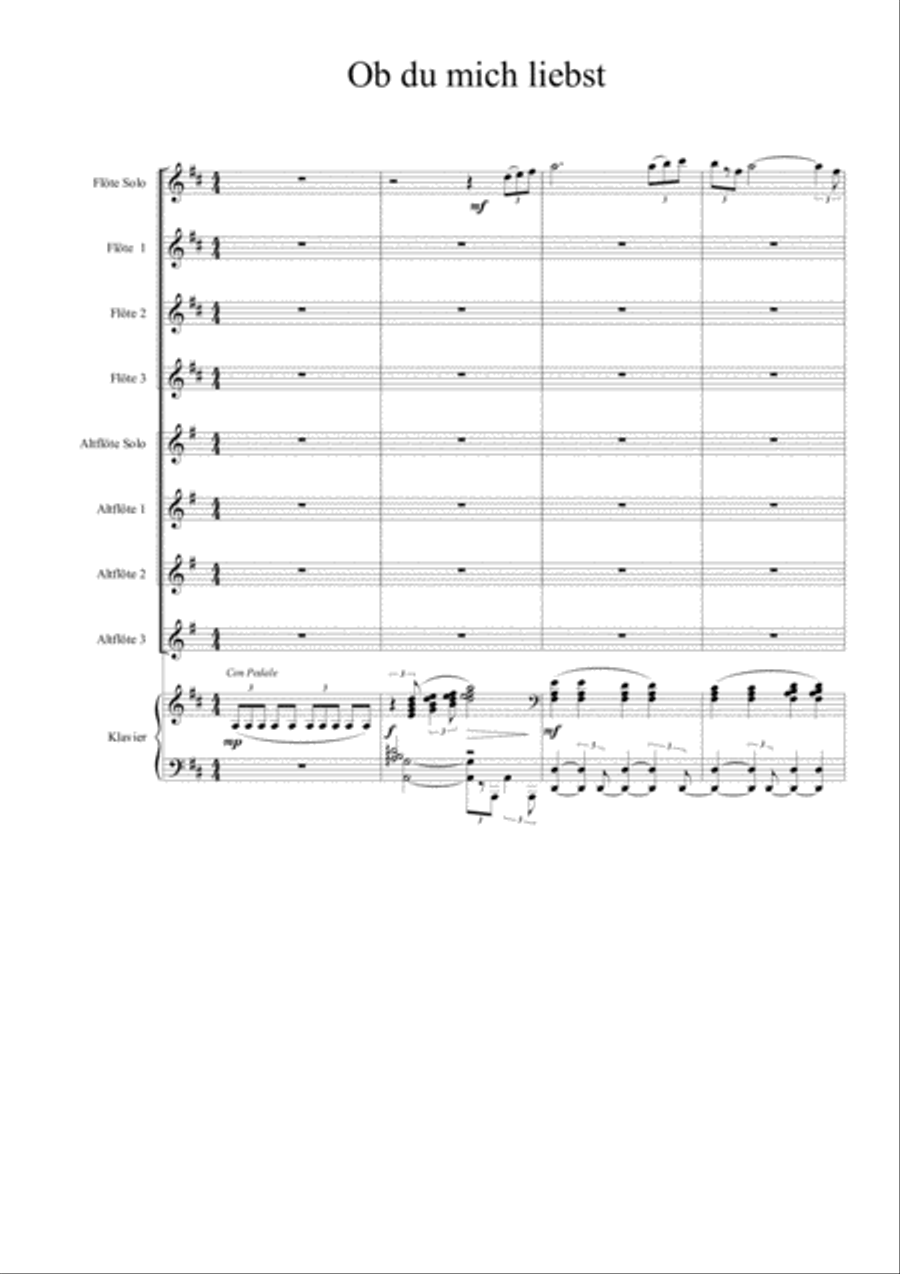 Ob du mich liebst Small Ensemble scores gallery preview page 1