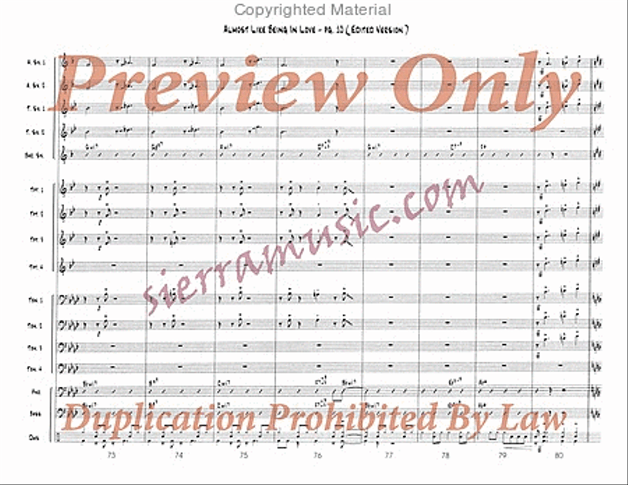 Almost Like Being in Love (Edited) Big Band scores gallery preview page 11