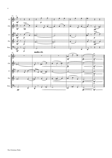 The Christmas Waltz by Jule Styne Woodwind Quintet - Digital Sheet Music