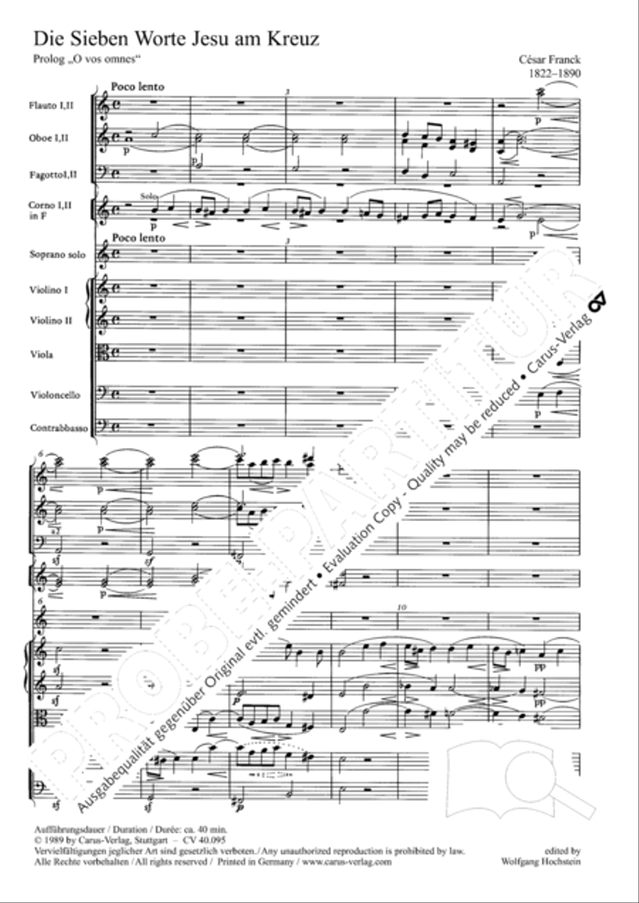The Seven Words (Die Sieben Worte) 4-Part scores gallery preview page 16