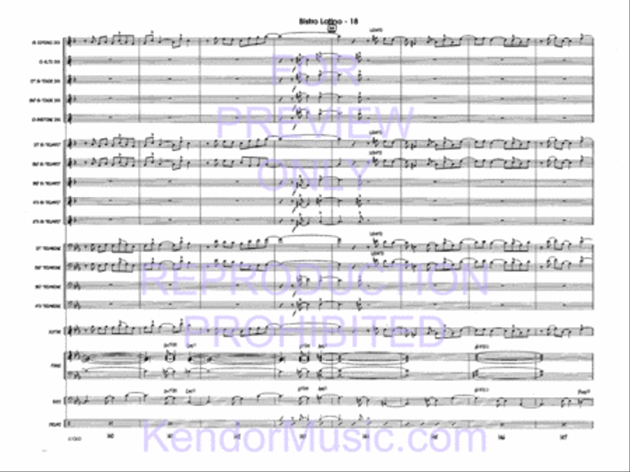 Bistro Latino (Full Score) Jazz Ensemble scores gallery preview page 20