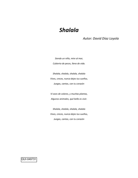 Shalala Op.8 Nro.3