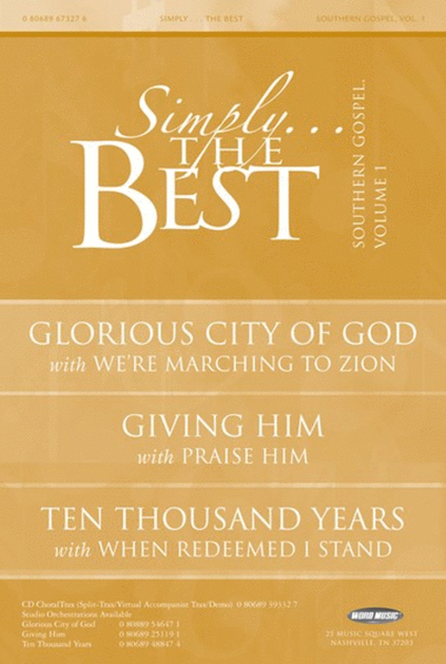 Simply The Best: Southern Gospel V1 - Booklet CD Trax