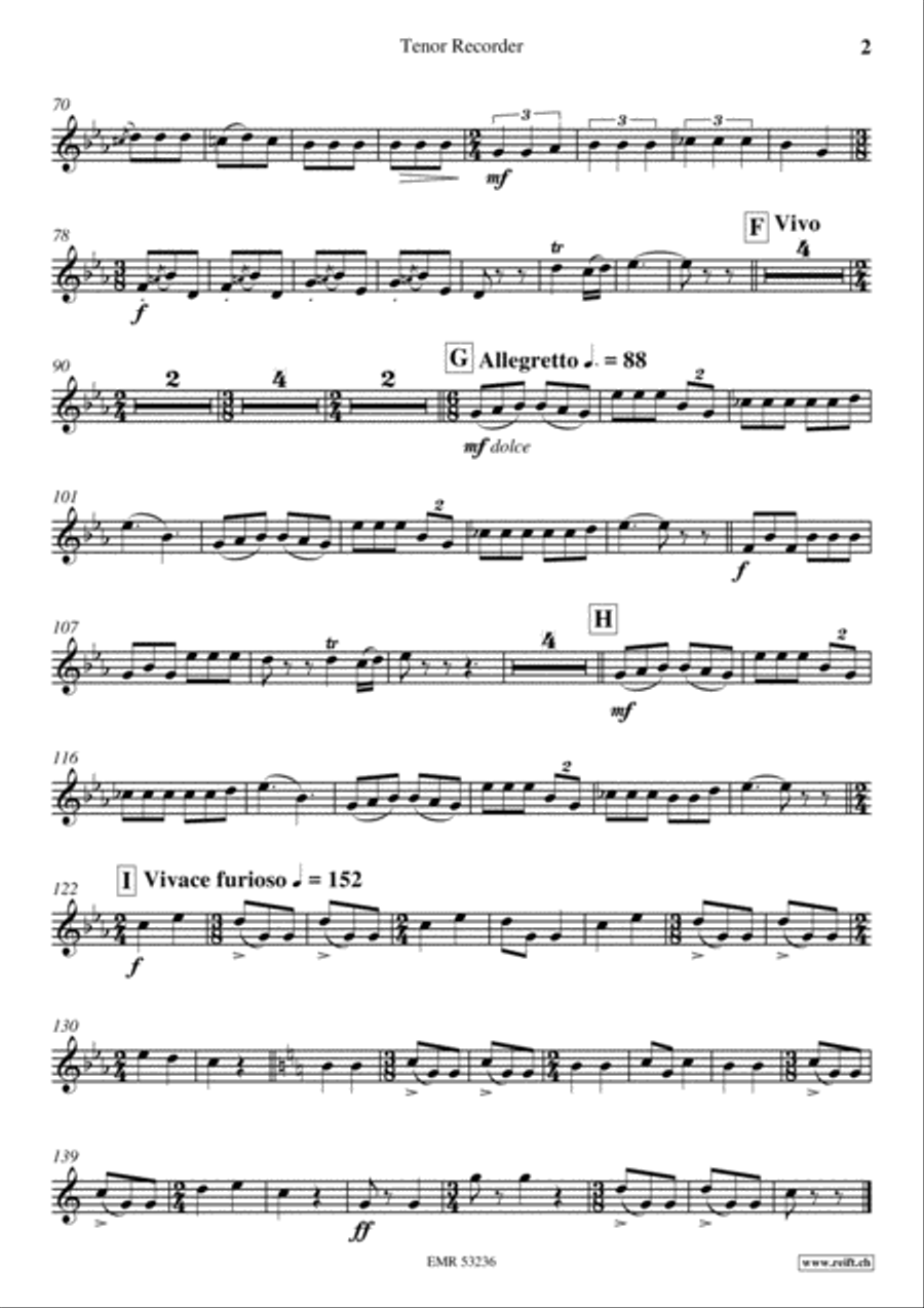 Danza Furiosa Tenor Recorder scores gallery preview page 3