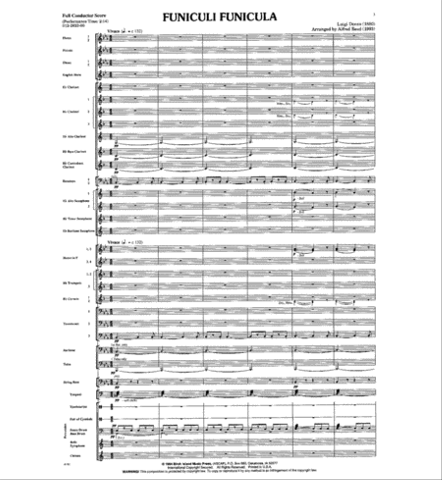 Funiculi, Funicula Concert Band scores gallery preview page 2