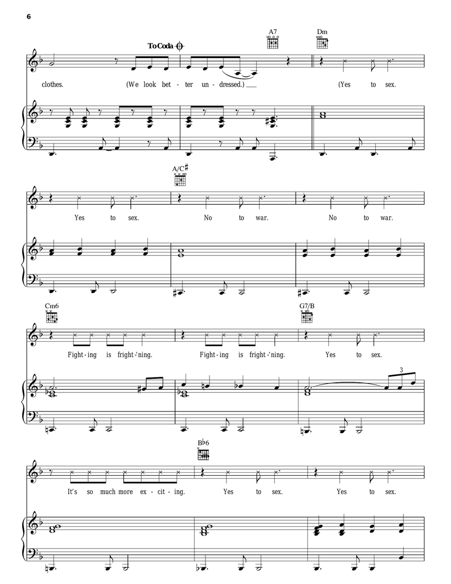Sexy Piano, Vocal, Guitar scores gallery preview page 6