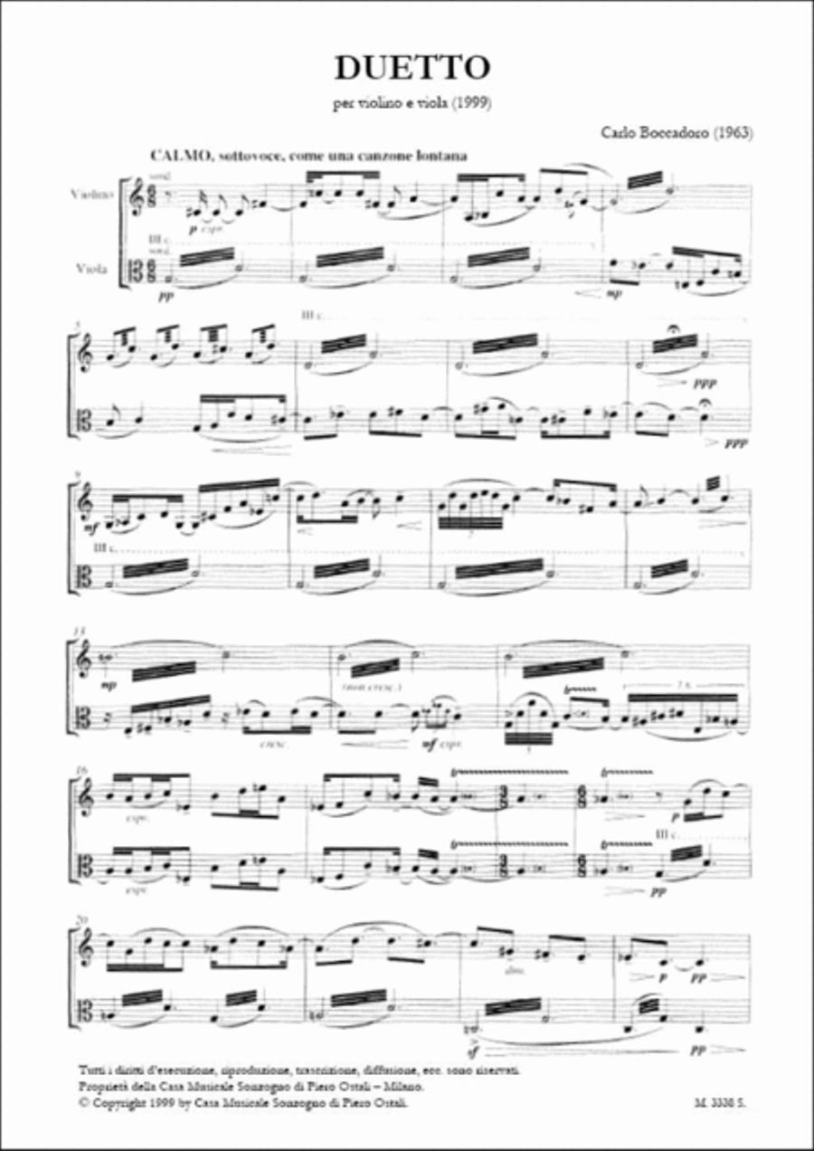 Duetto, per Violino e Viola String Duet scores gallery preview page 2