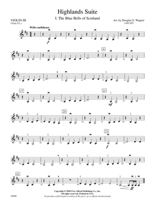 Highlands Suite: 3rd Violin (Viola [TC])