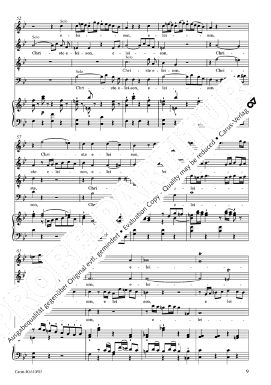 Theresienmesse in B 4-Part scores gallery preview page 10