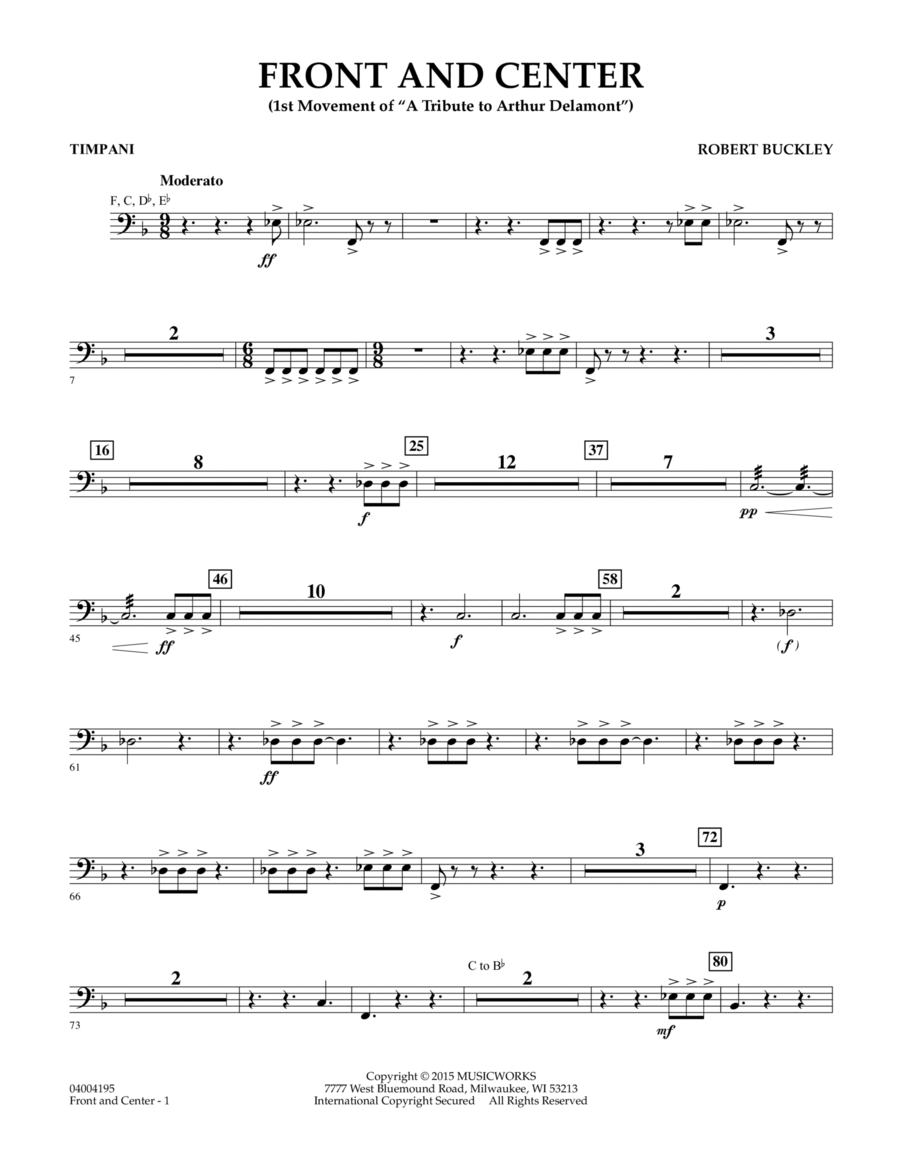 Front and Center - Timpani Percussion scores gallery preview page 1