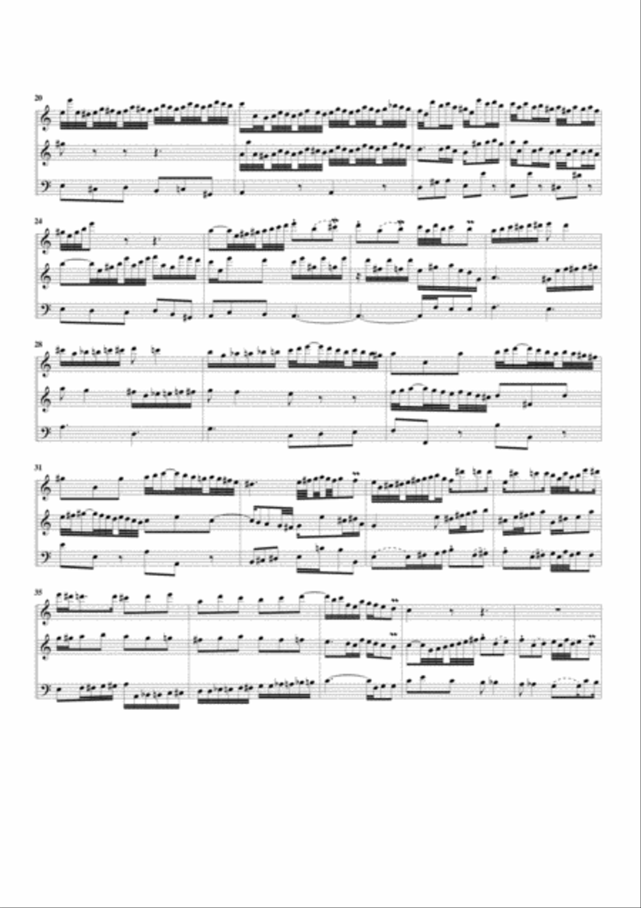 Organ trio in D minor (Breitkopf edition no.27) (arrangement for 3 recorders) Recorder scores gallery preview page 2