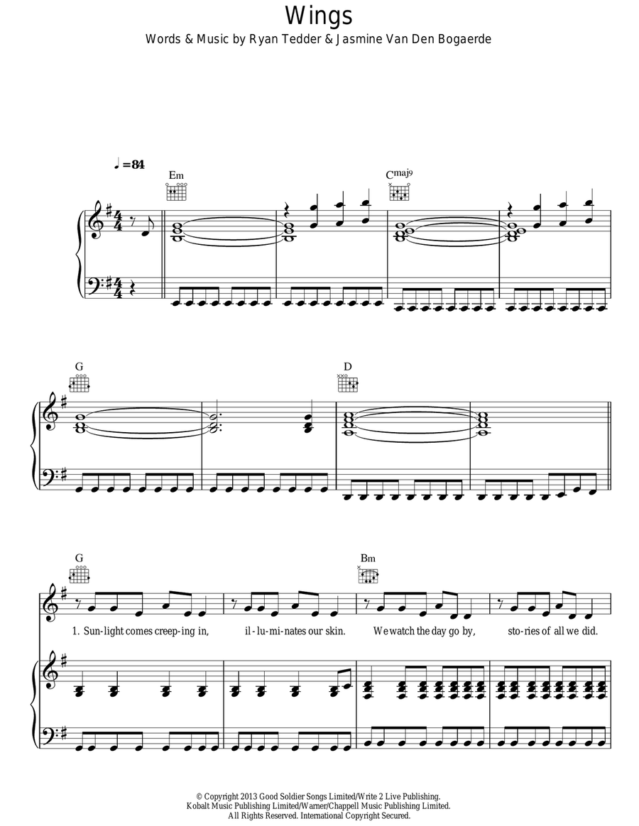 Wings Wings Acoustic Guitar scores gallery preview page 1