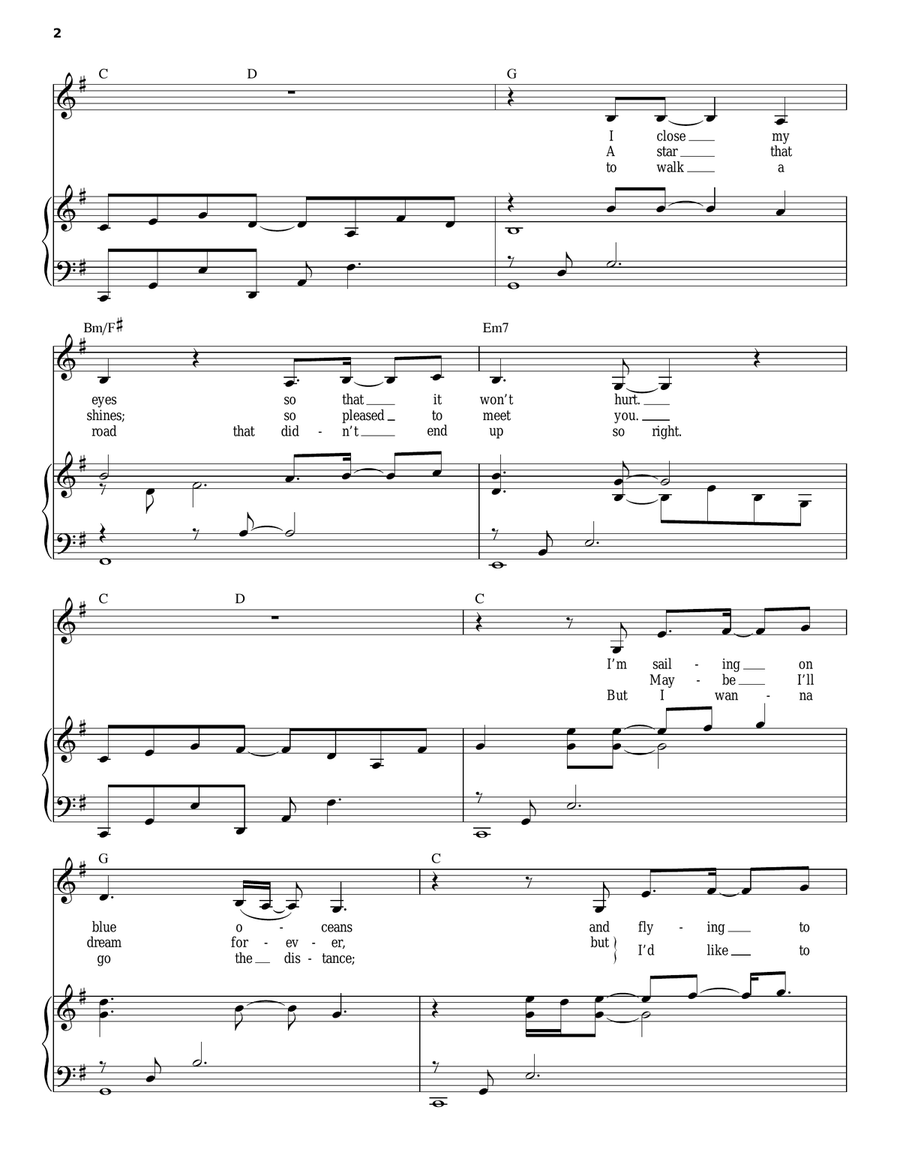Before The Night Ends Piano, Vocal, Guitar scores gallery preview page 2