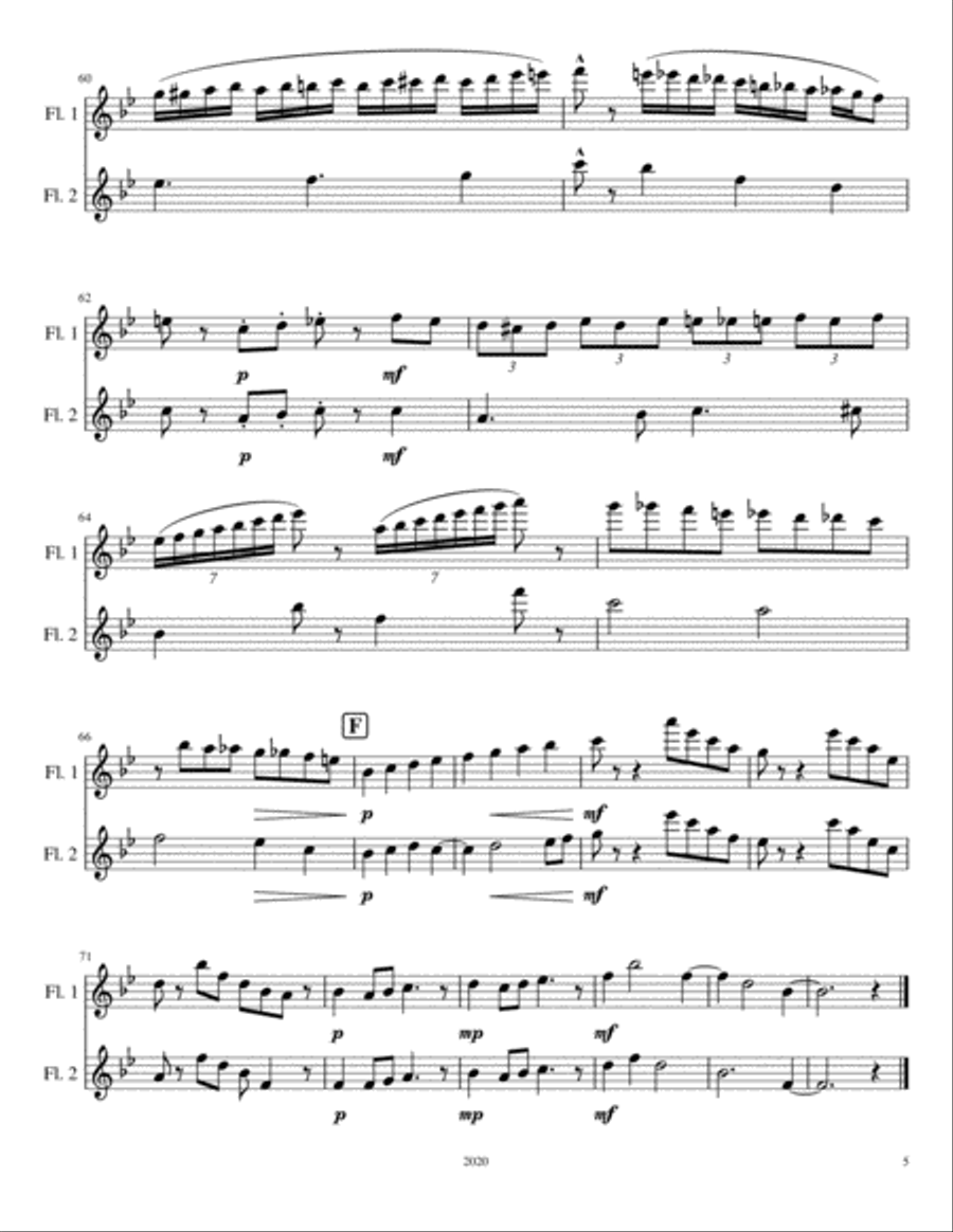 May Fly May Fly Flute Duet scores gallery preview page 5