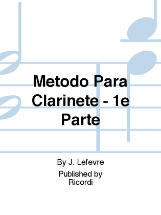 Metodo Para Clarinete - 1e Parte