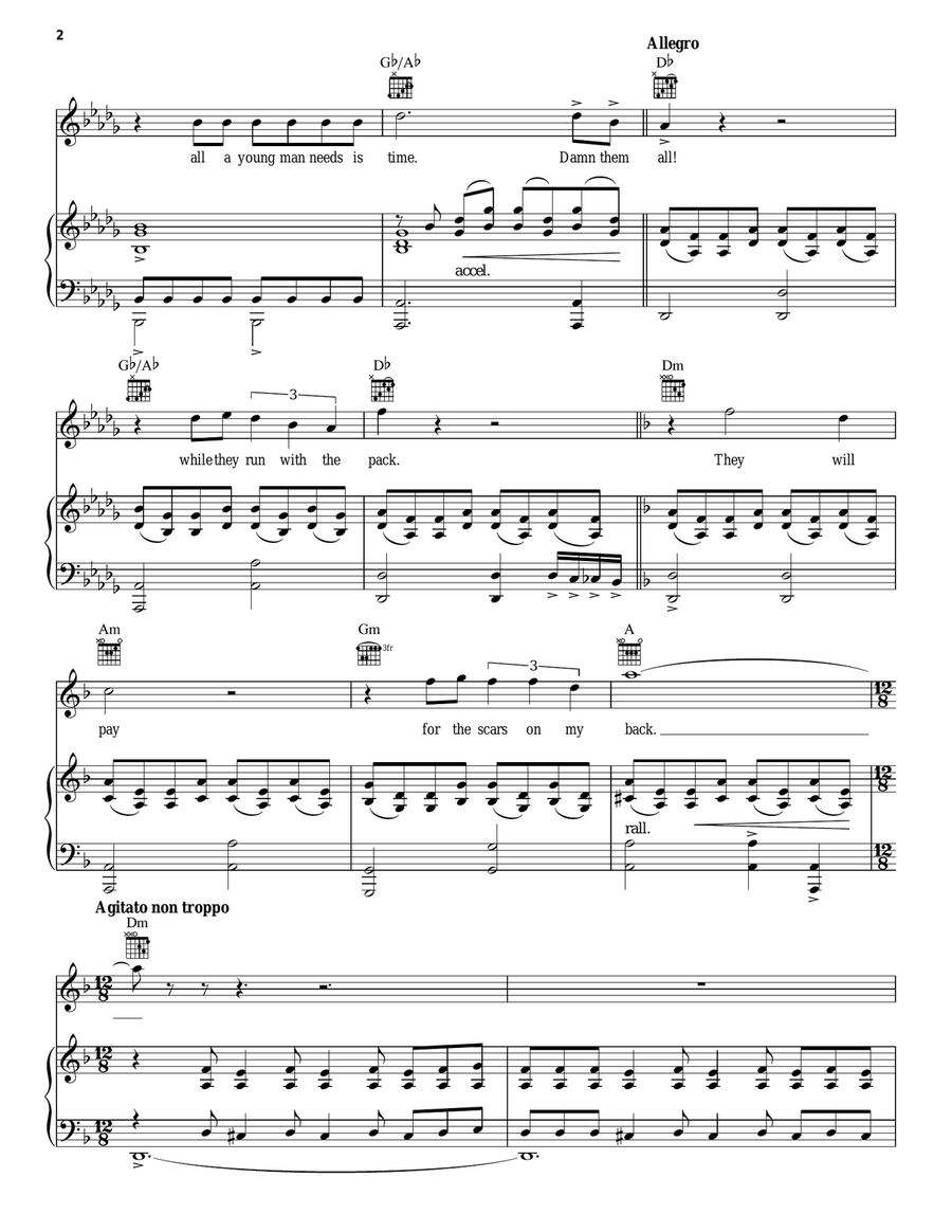 I'm Martin Guerre (from Martin Guerre) Piano, Vocal, Guitar scores gallery preview page 2