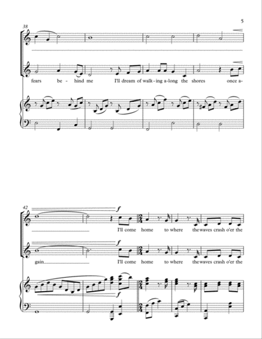 Come Home to Nova Scotia (SA Choir and Piano) SA scores gallery preview page 5