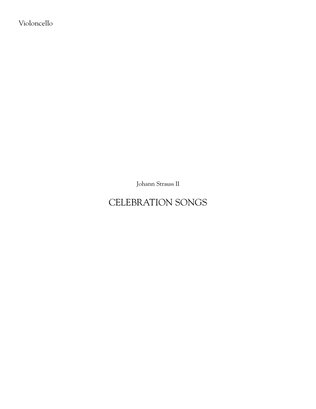 Book cover for Celebration Songs (from Die Fledermaus) - Violoncello