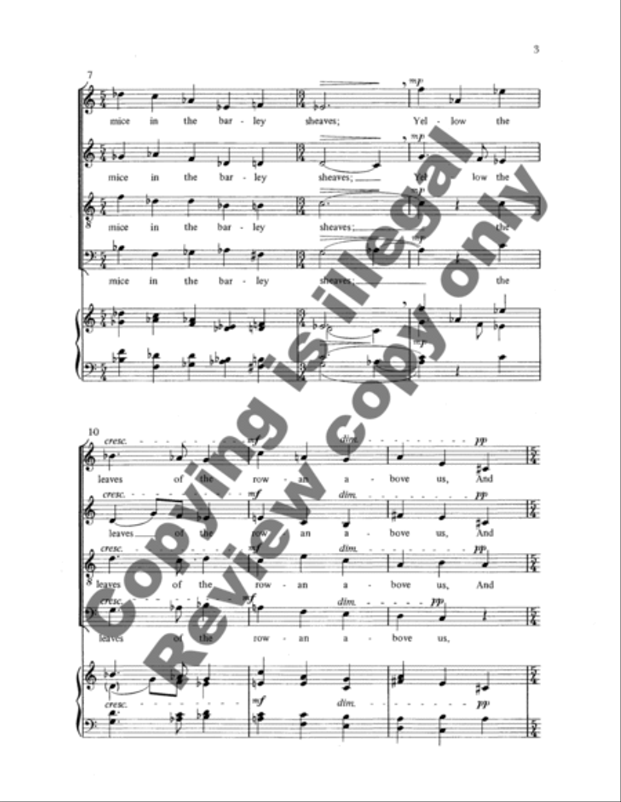 Three Yeats Settings Divisi scores gallery preview page 10